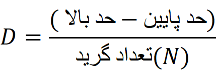 فرمول گرید حسابی