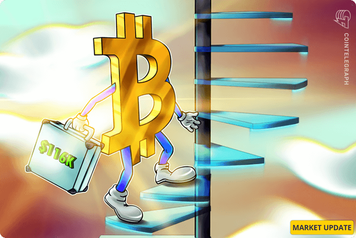 قیمت بیتکوین به دنبال عبور از سطح نقدینگی ۱۱۶ هزار دلاری